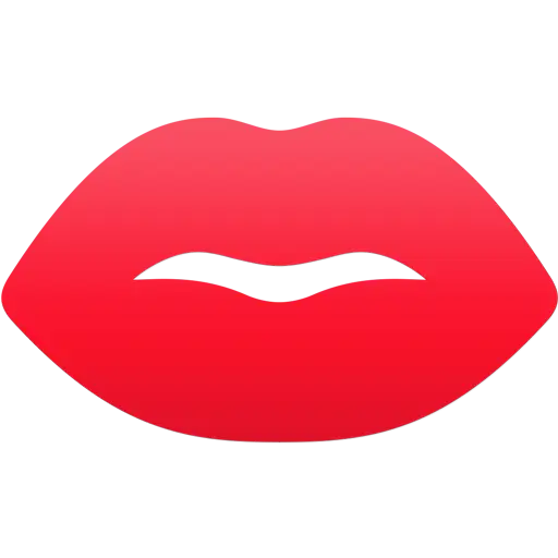 Red Lips Icon Graphic