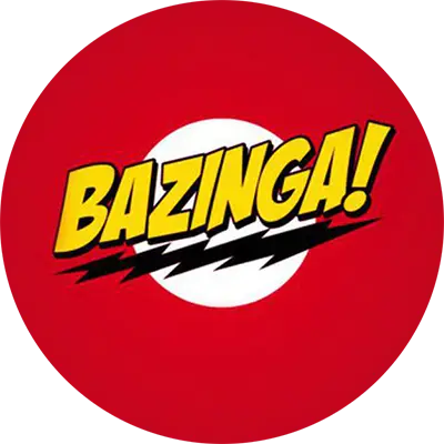 Bazinga Text Logo in Vibrant Design