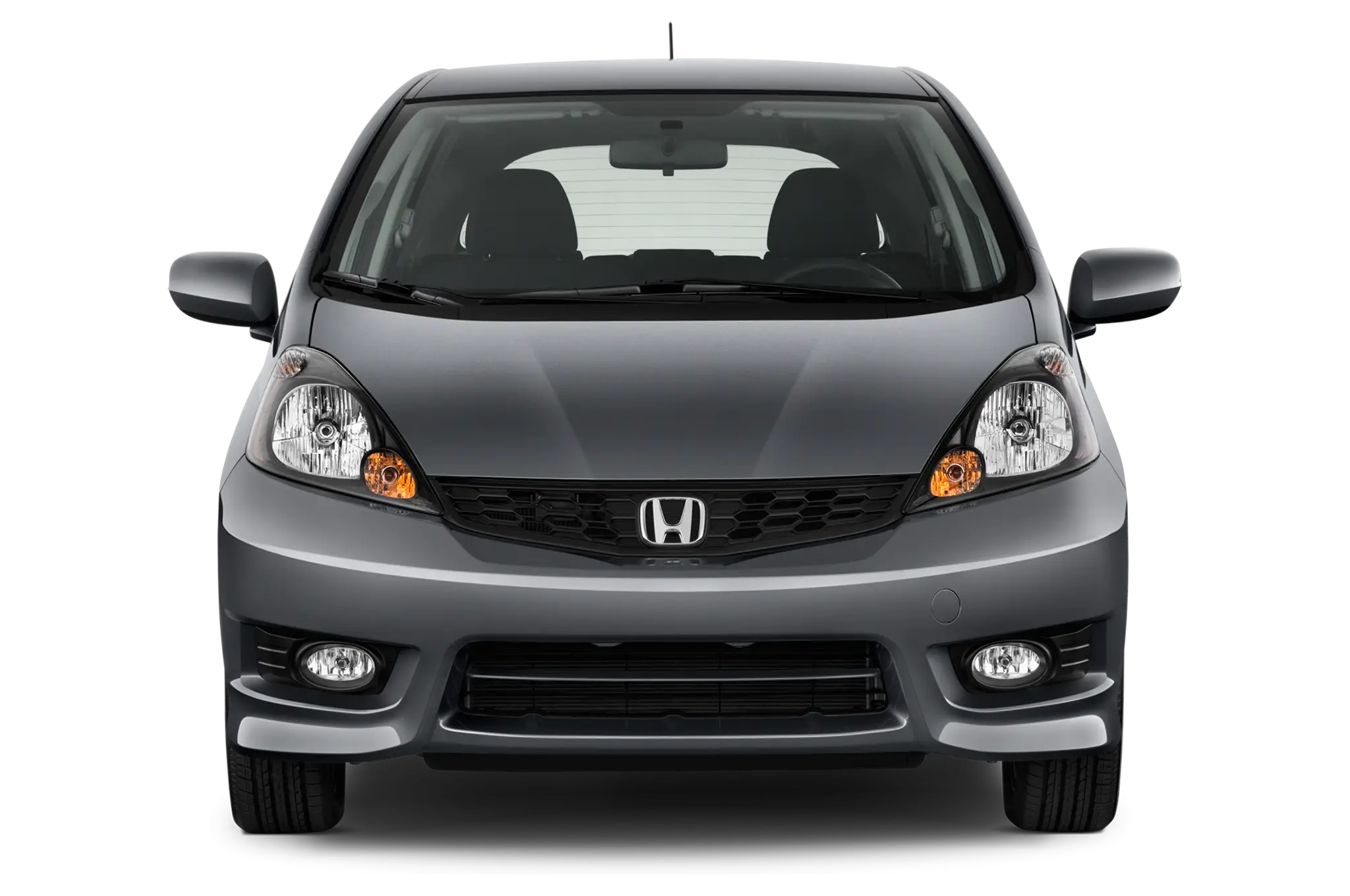 Modern Grey Car Front View
