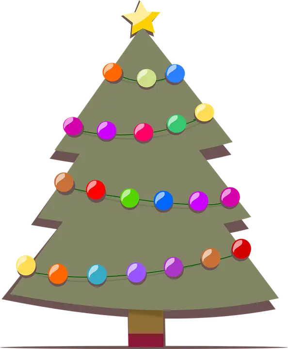 Colorful Decorated Christmas Tree