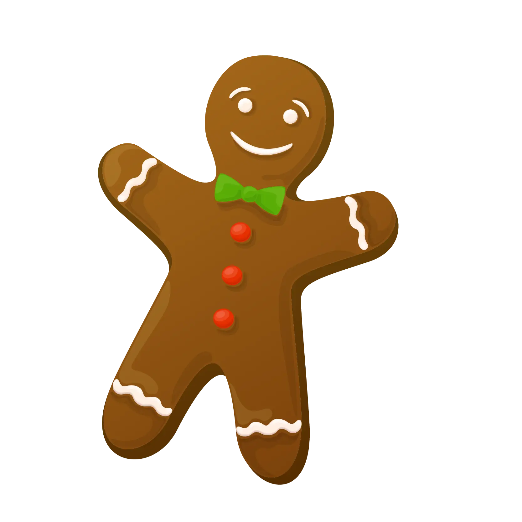 Cute Gingerbread Man Cookie with Festive Design