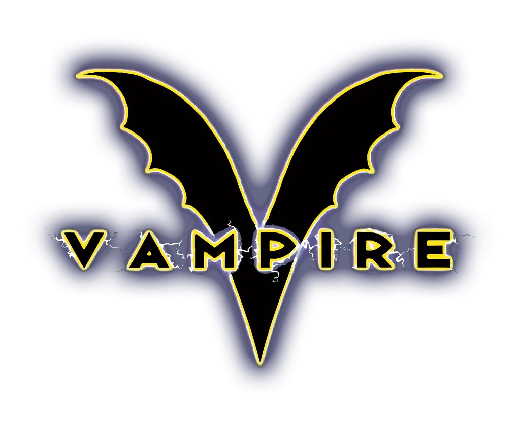 Vampire Logo with Bat Wings