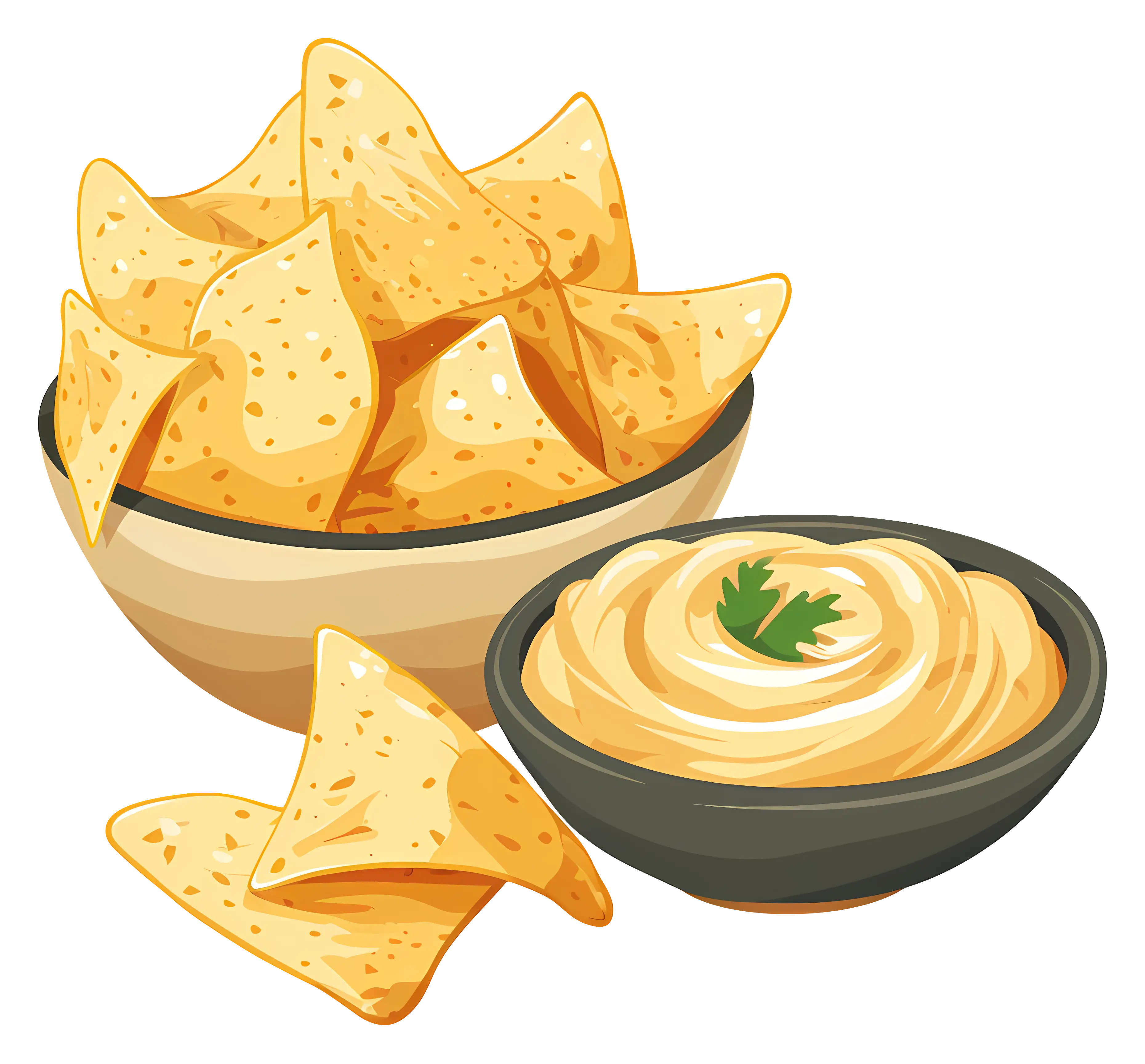 Nachos with Cheese Dip
