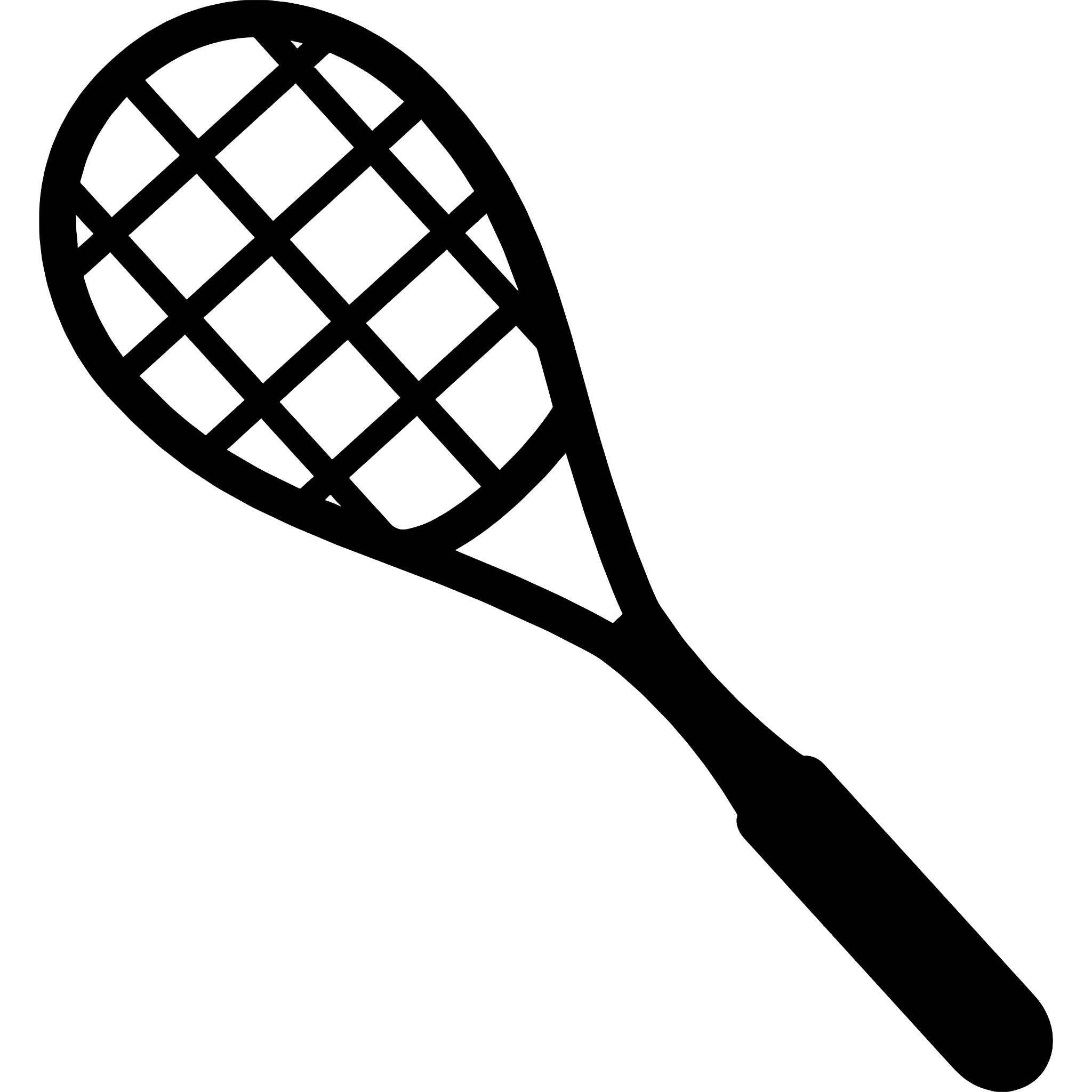 Tennis Racket Silhouette Design