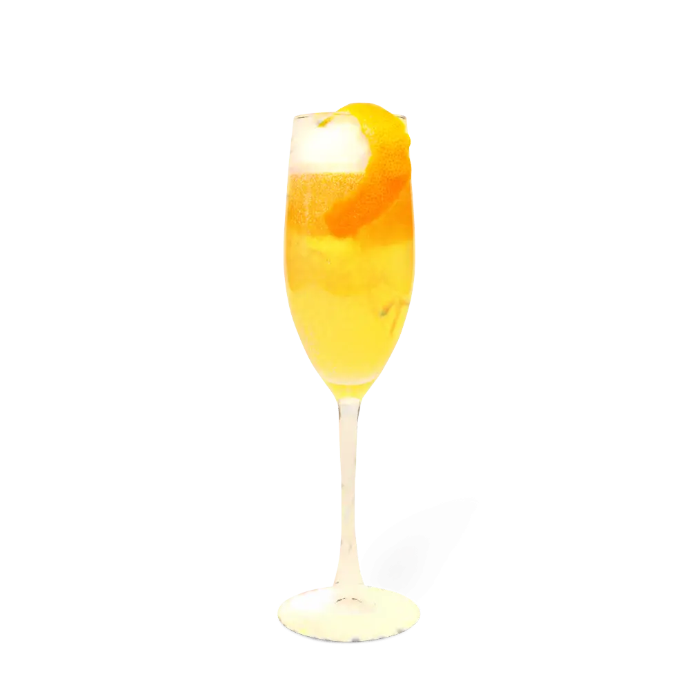 Elegant Mimosa Drink in Flute Glass
