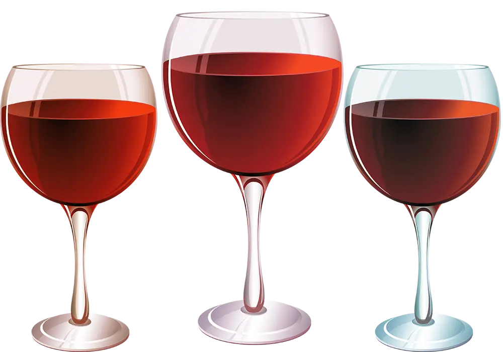 Red Wine Glasses in an Elegant Design