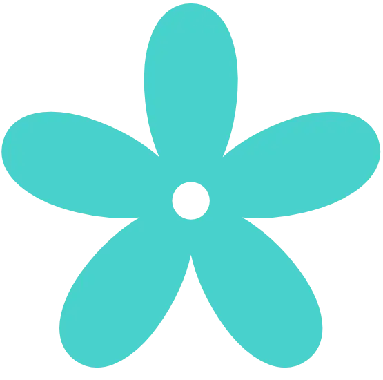 Blue Flower Doodle Illustration