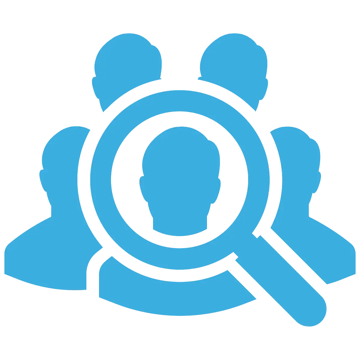 Magnifying Glass and People Icons
