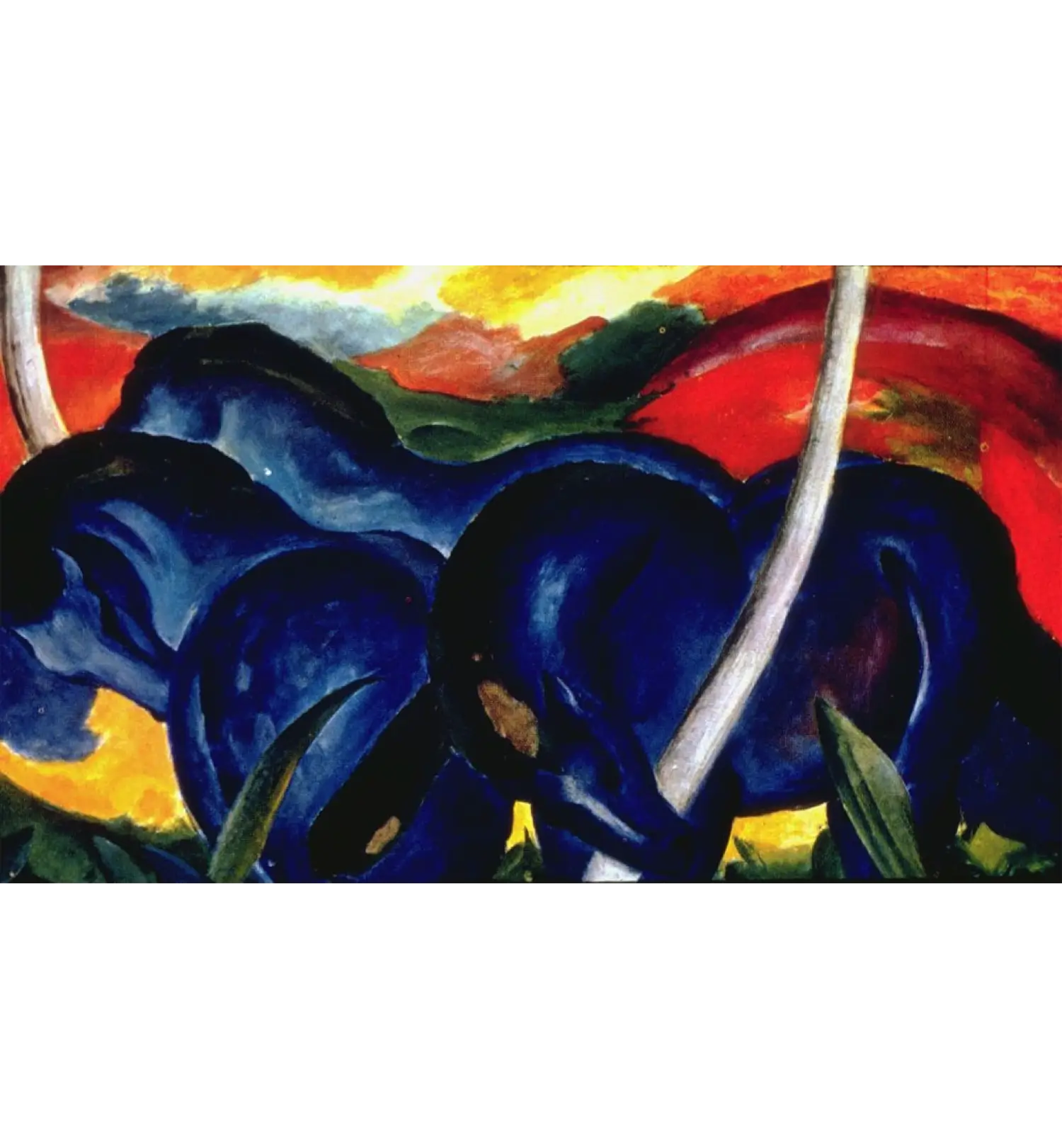 Blue Horses Painting