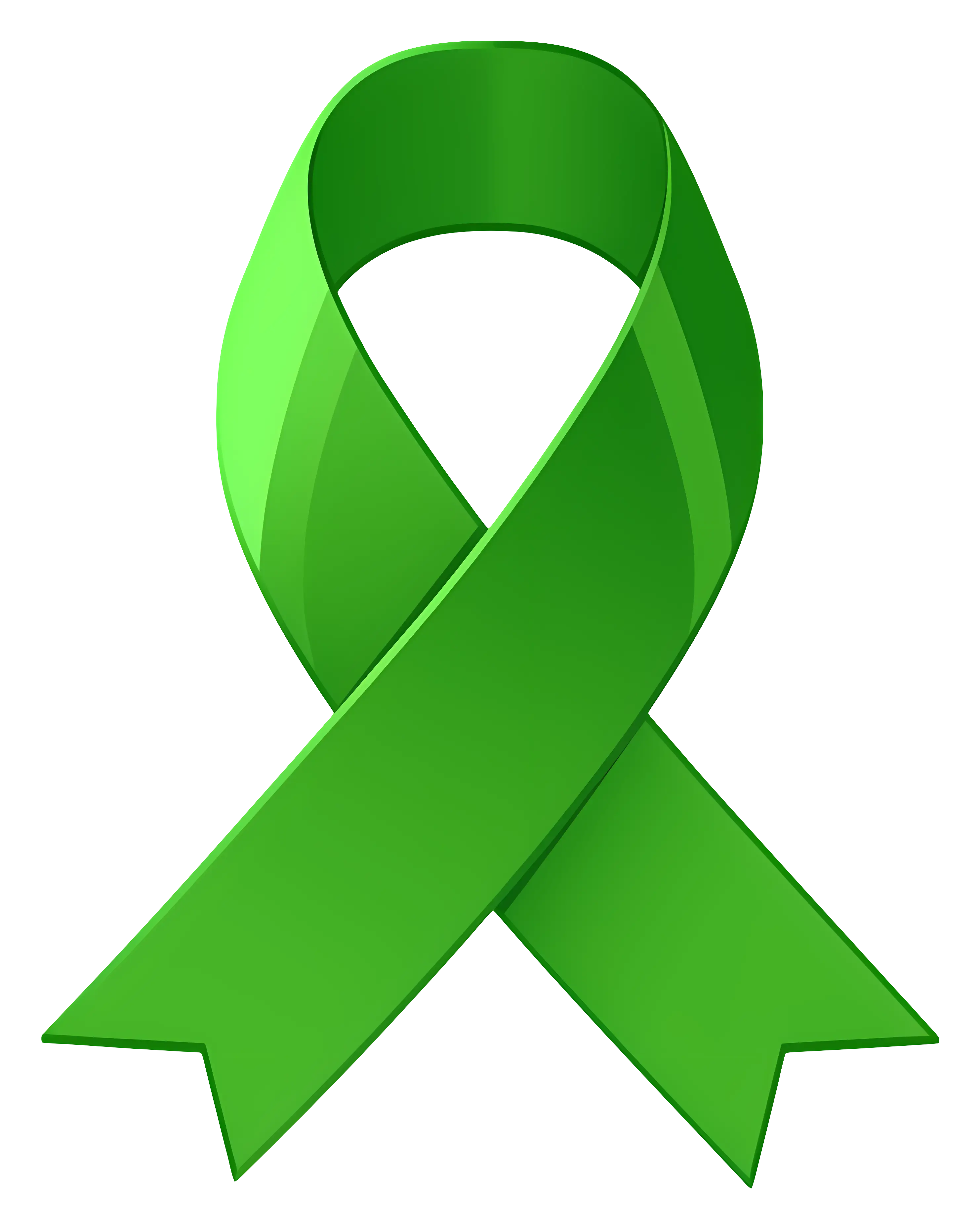 Green Ribbon Symbol for Awareness or Support