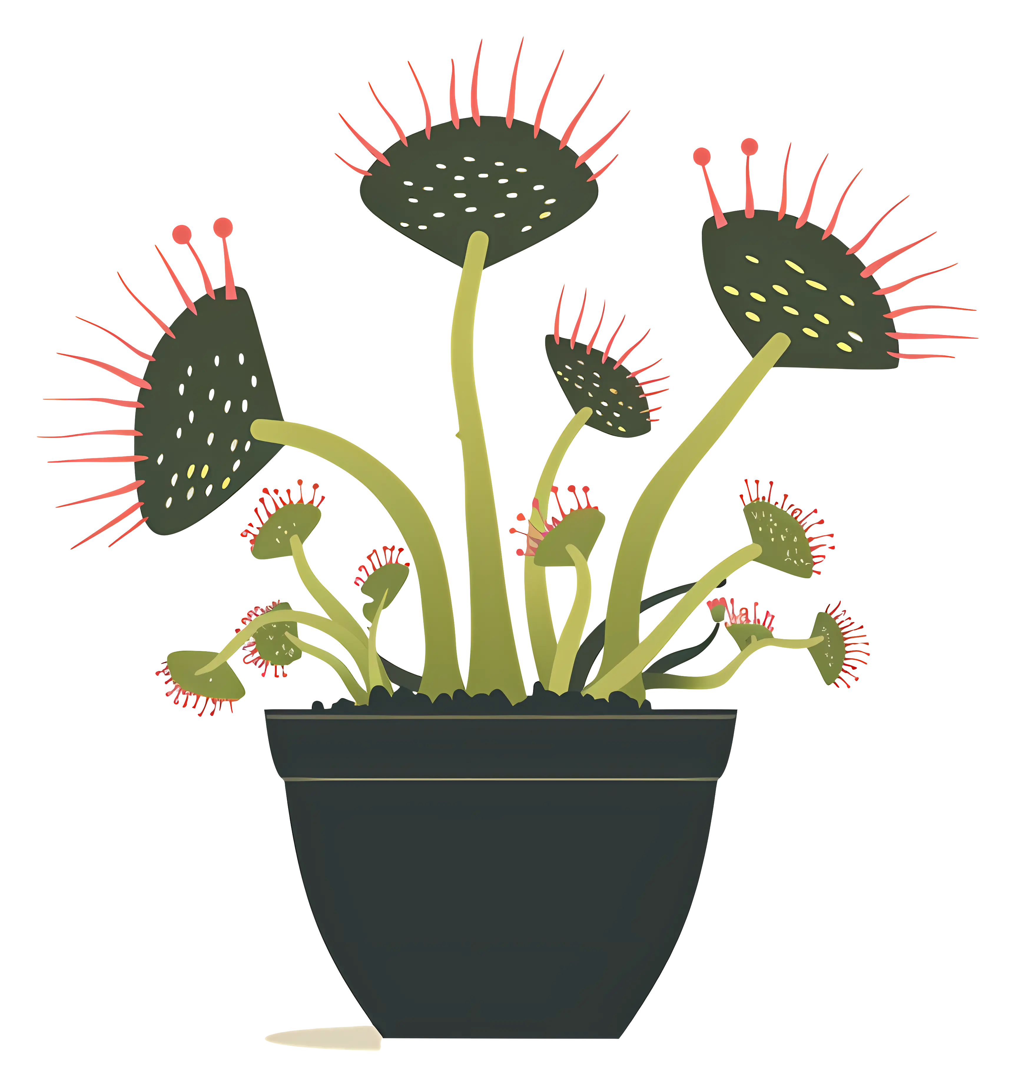 Potted Venus Flytrap Illustration