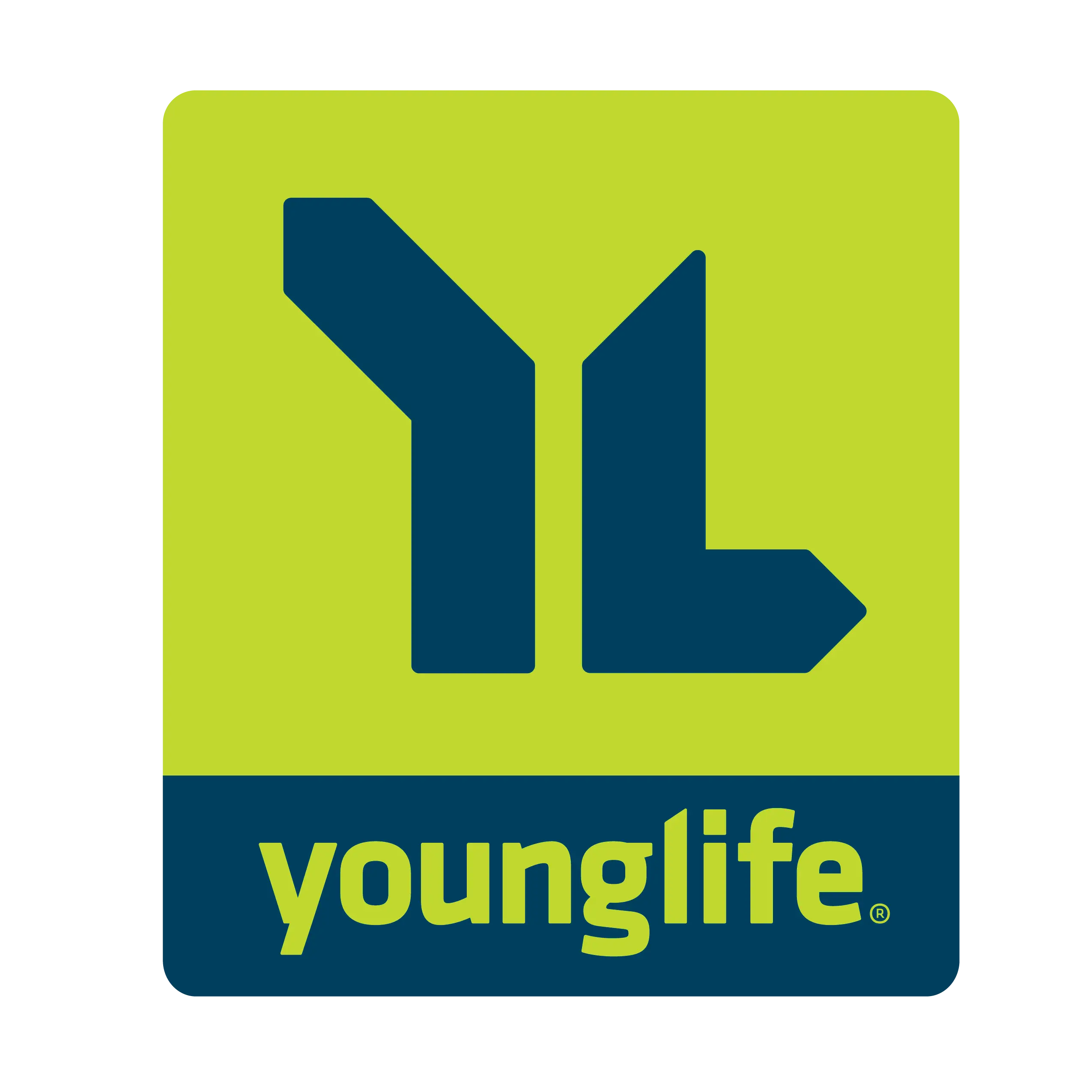 YoungLife Logo Symbol in Green and Navy