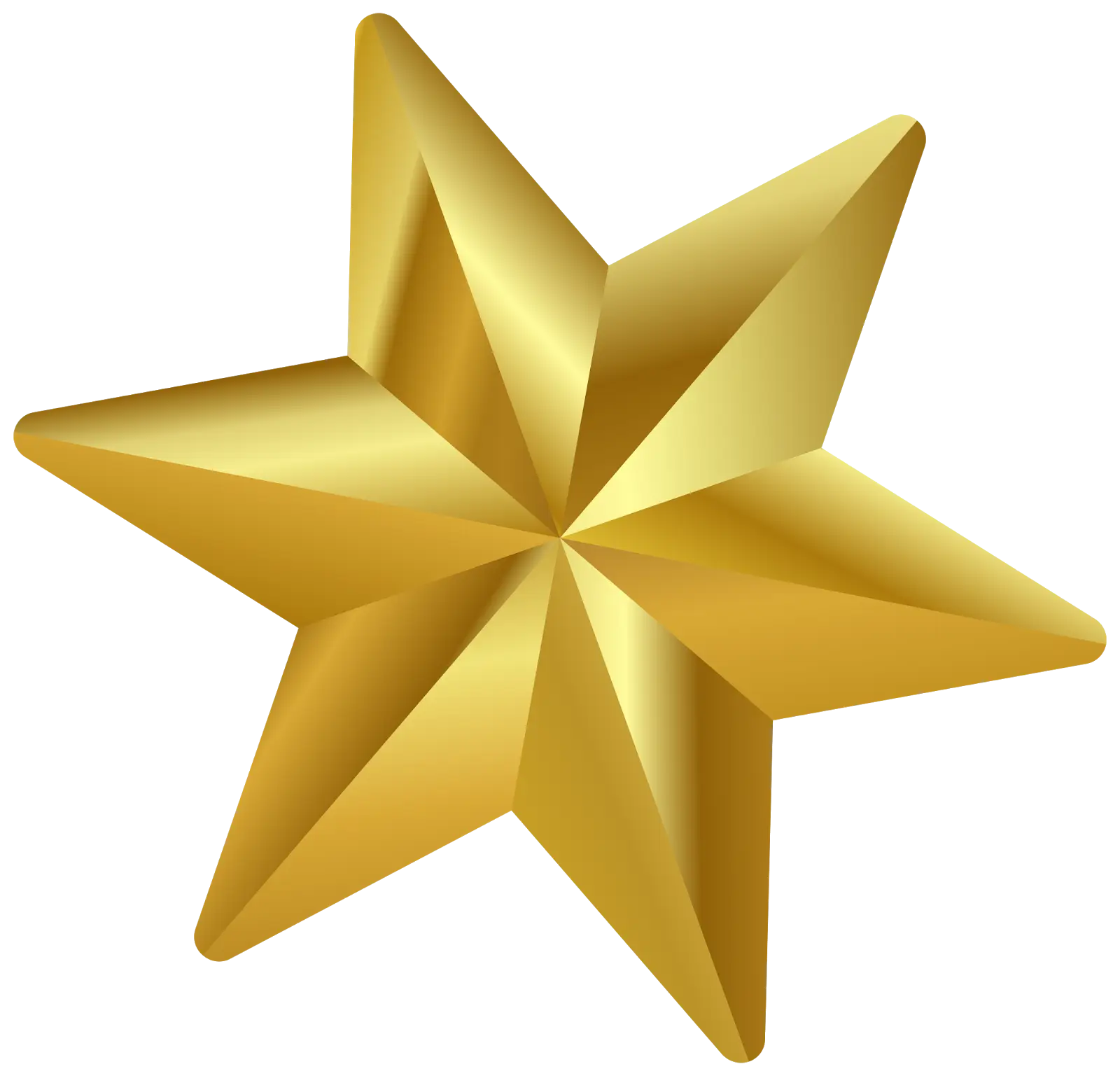 Golden Five-Pointed Star