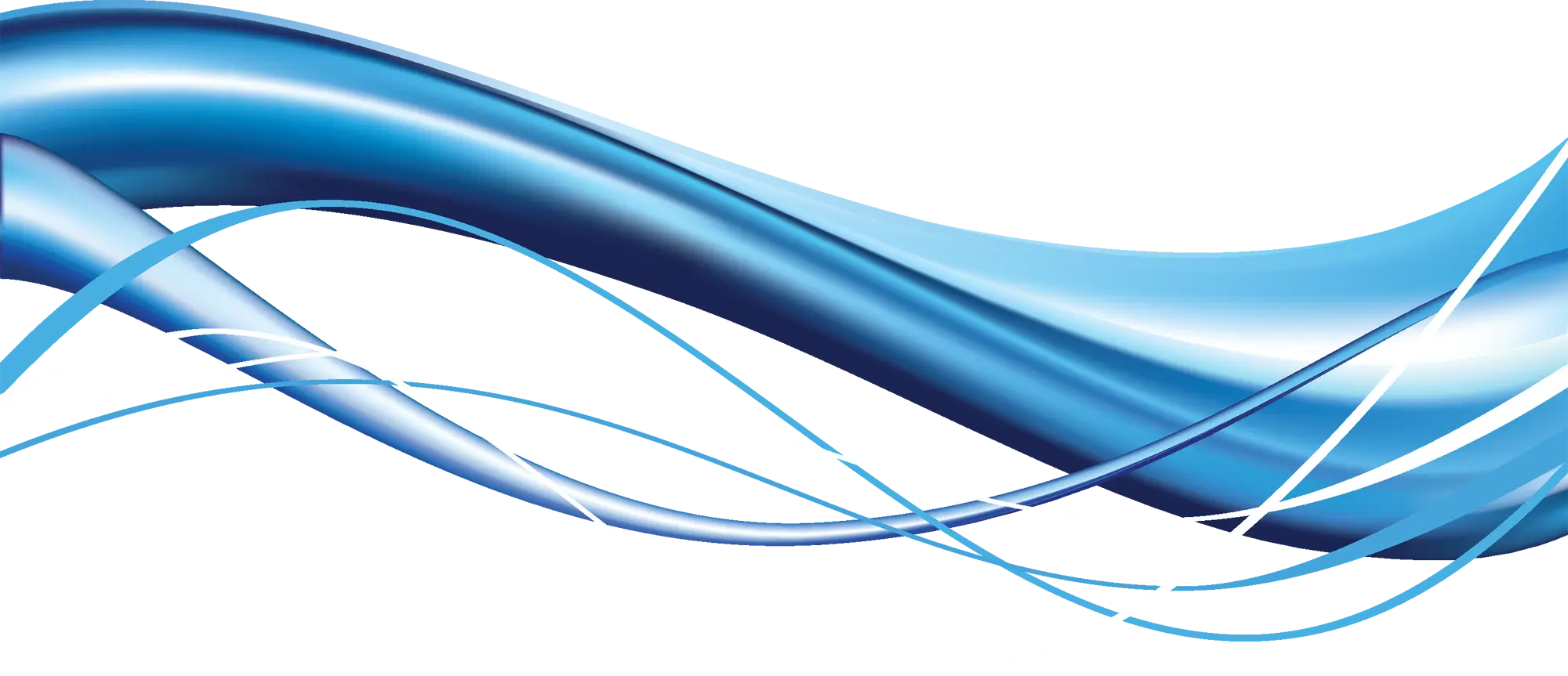 Blue Abstract Wave Design with Flowing Lines