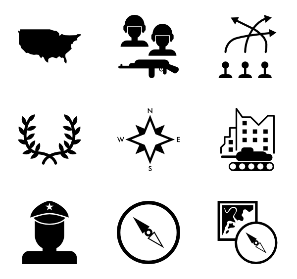 Set of Military Icons