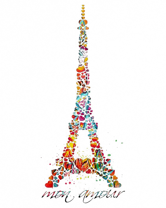 Colorful Eiffel Tower Illustration