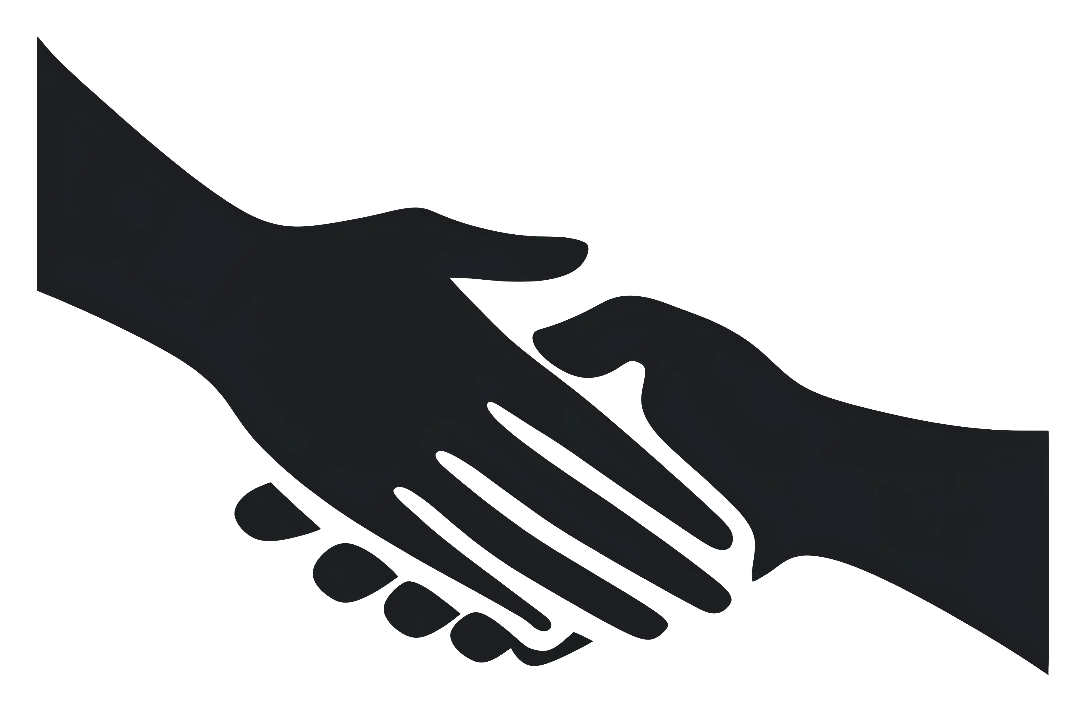 Black Handshake Symbol