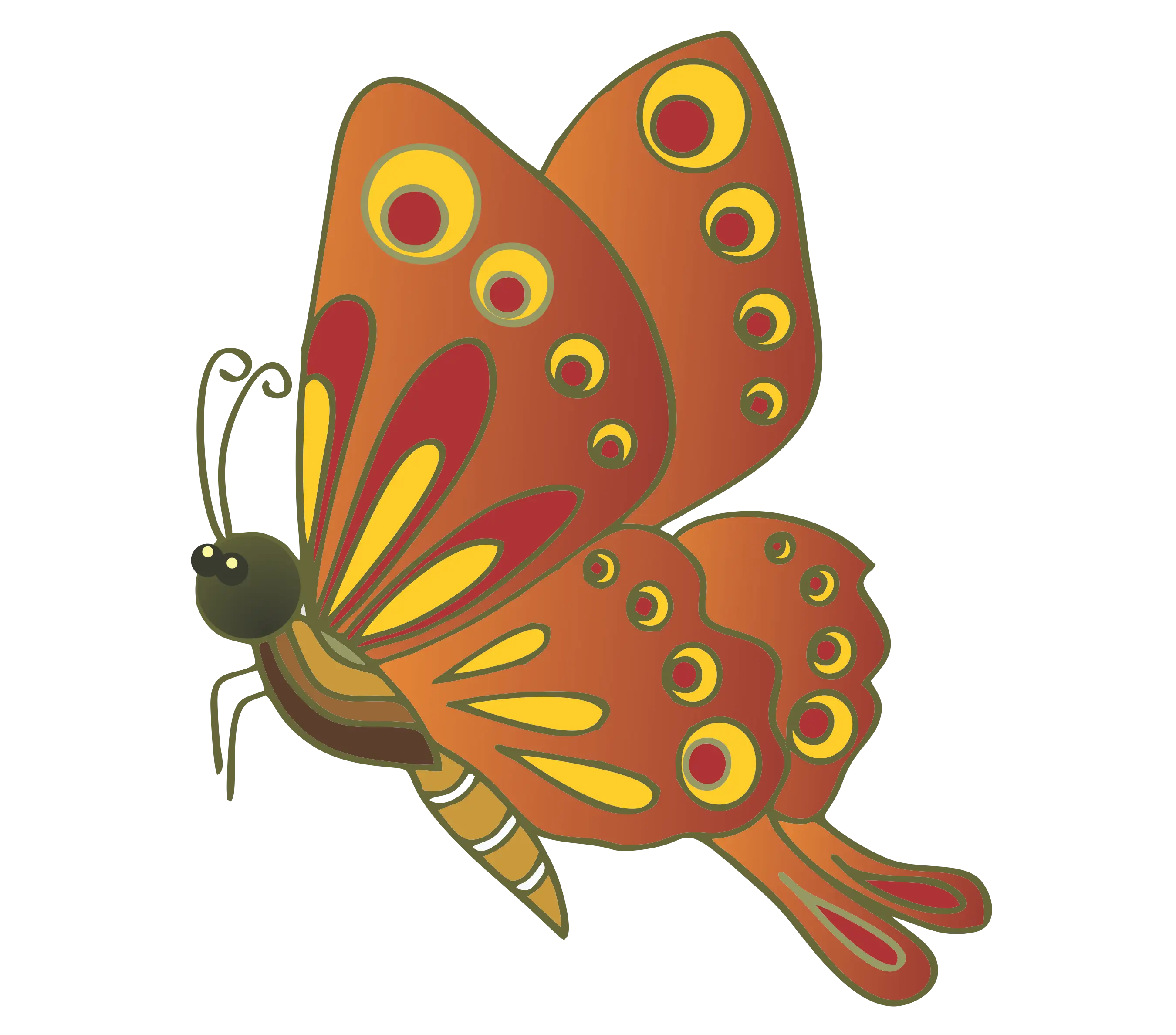 Decorative Butterfly with Ornate Patterns