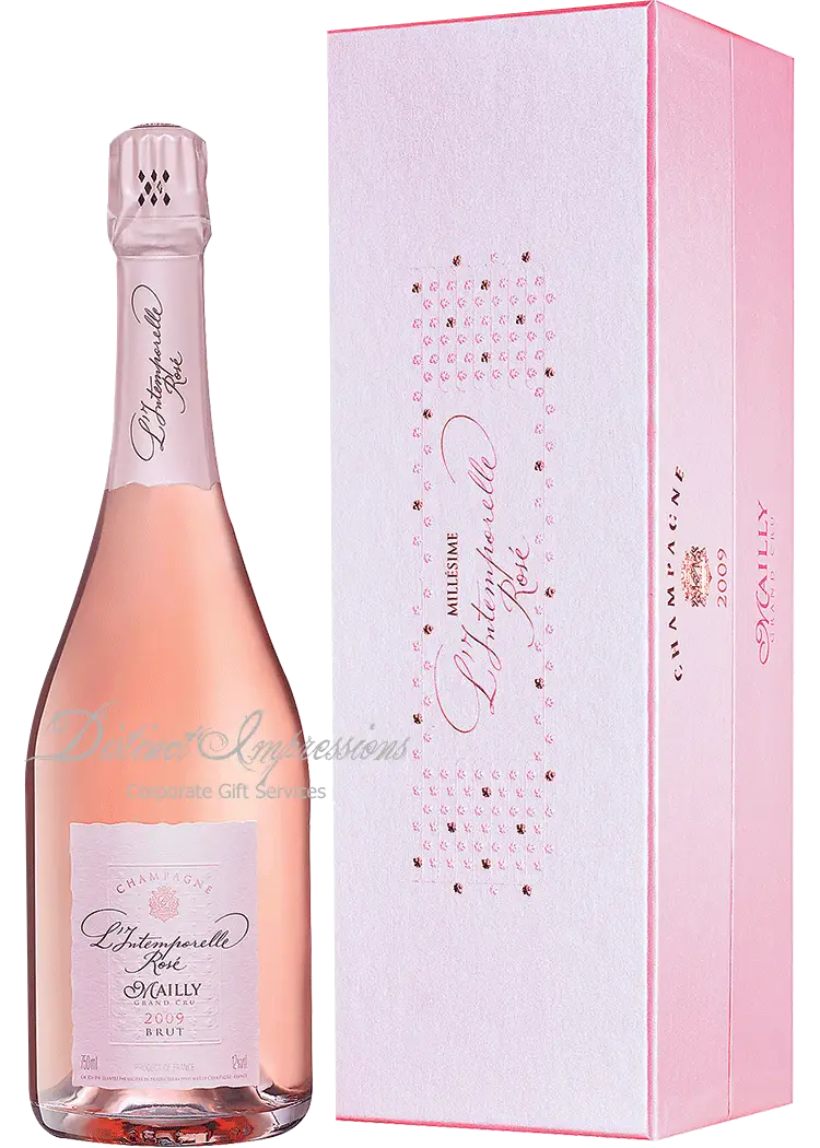 Pink Champagne Bottle with Box
