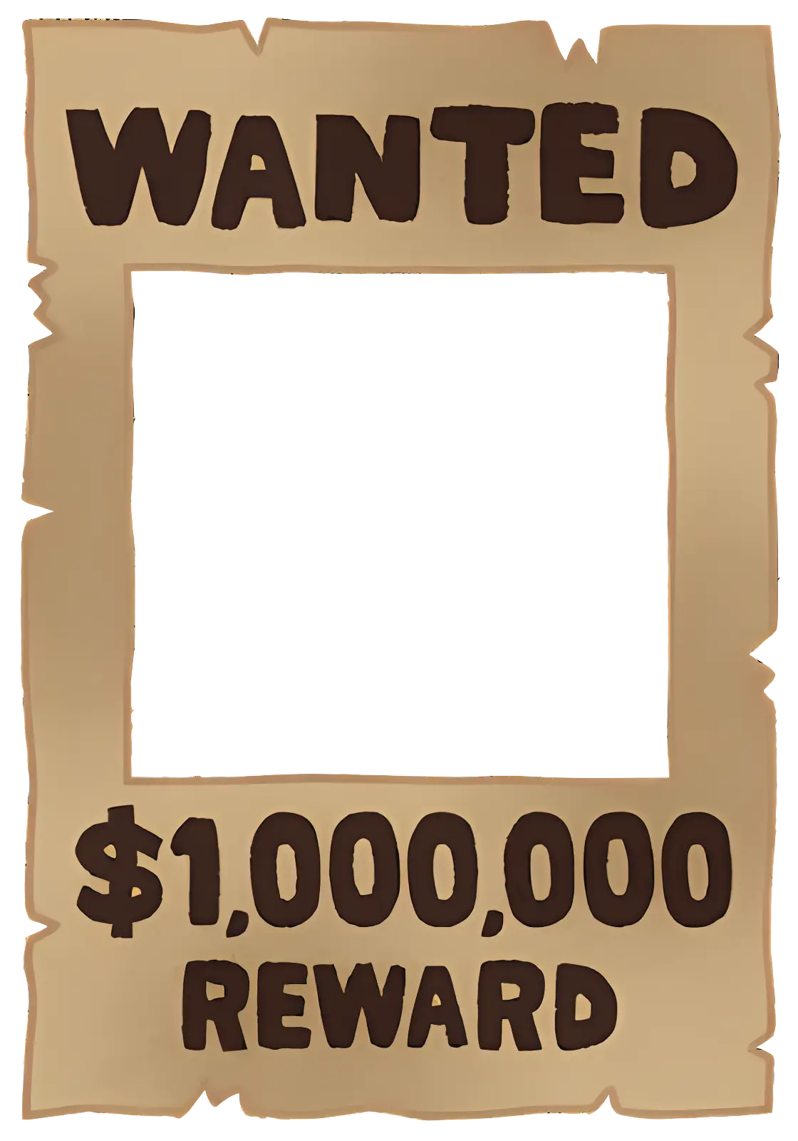 Wanted Poster with $1,000,000 Reward