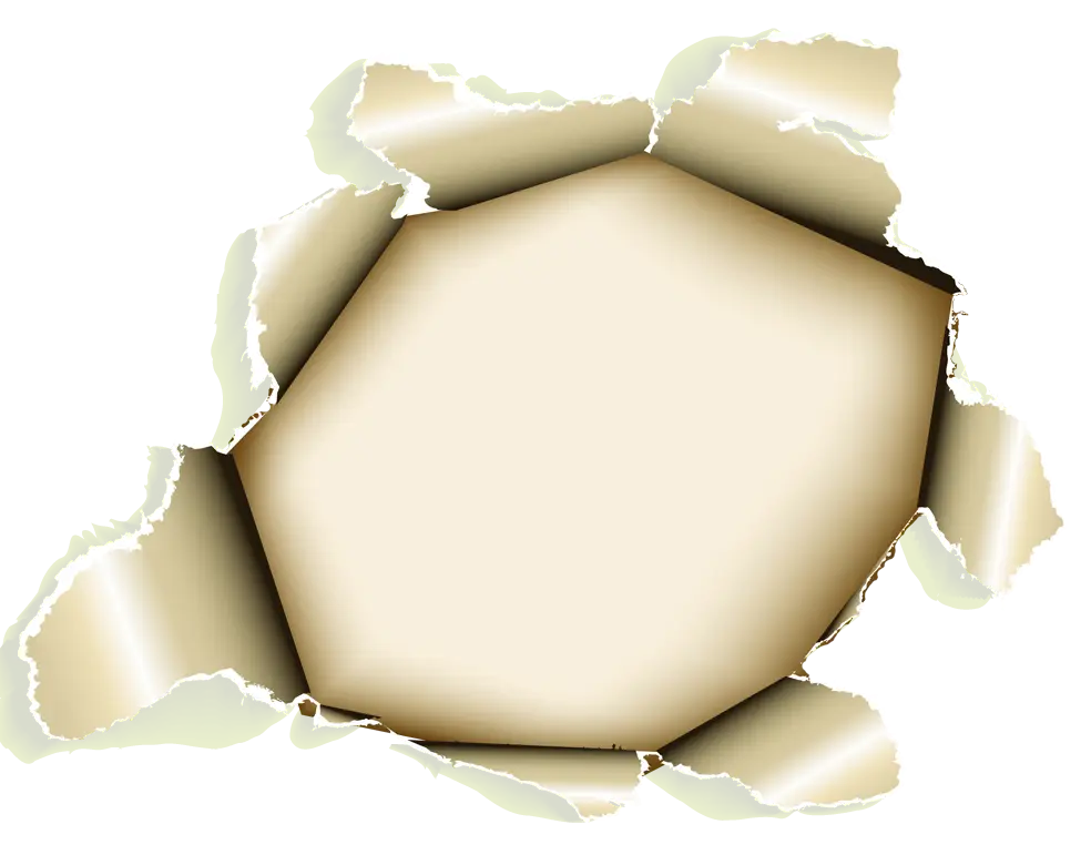 Torn Paper with Hole