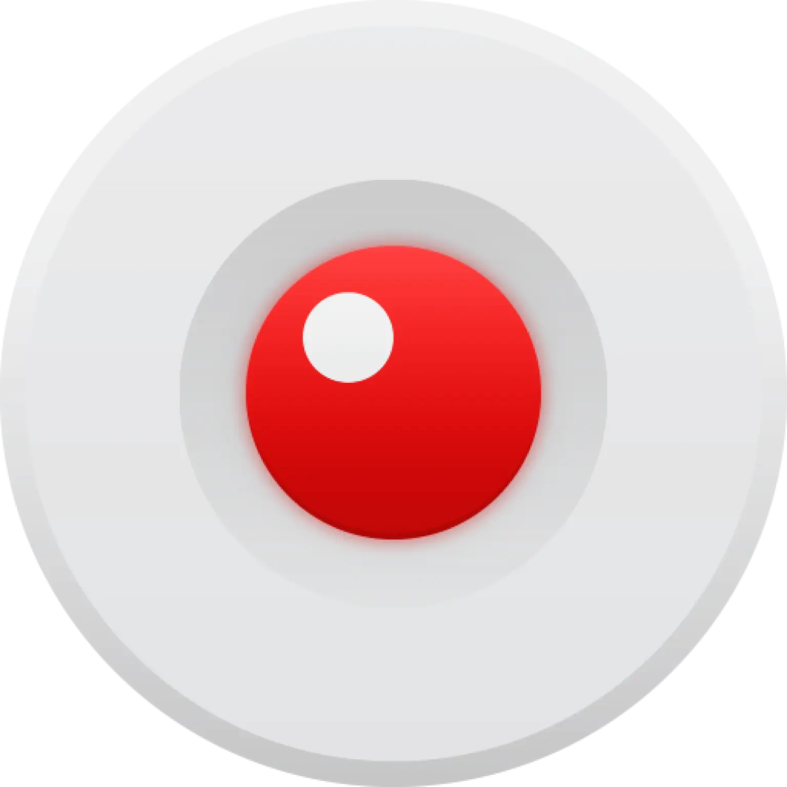 Red Recording Button Icon for Media Application