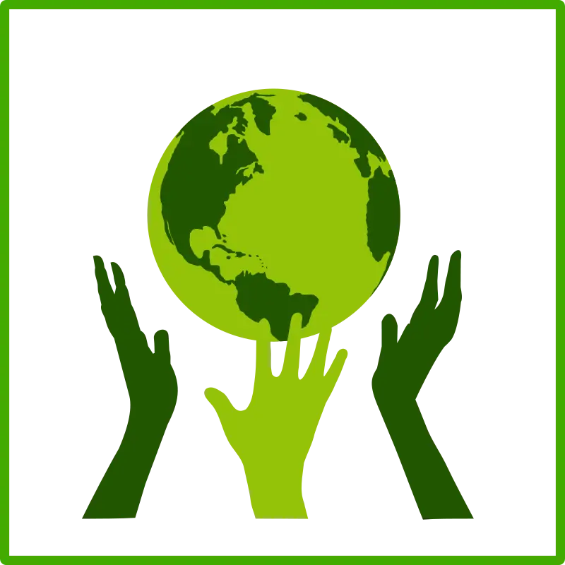 Hands Holding Green Earth