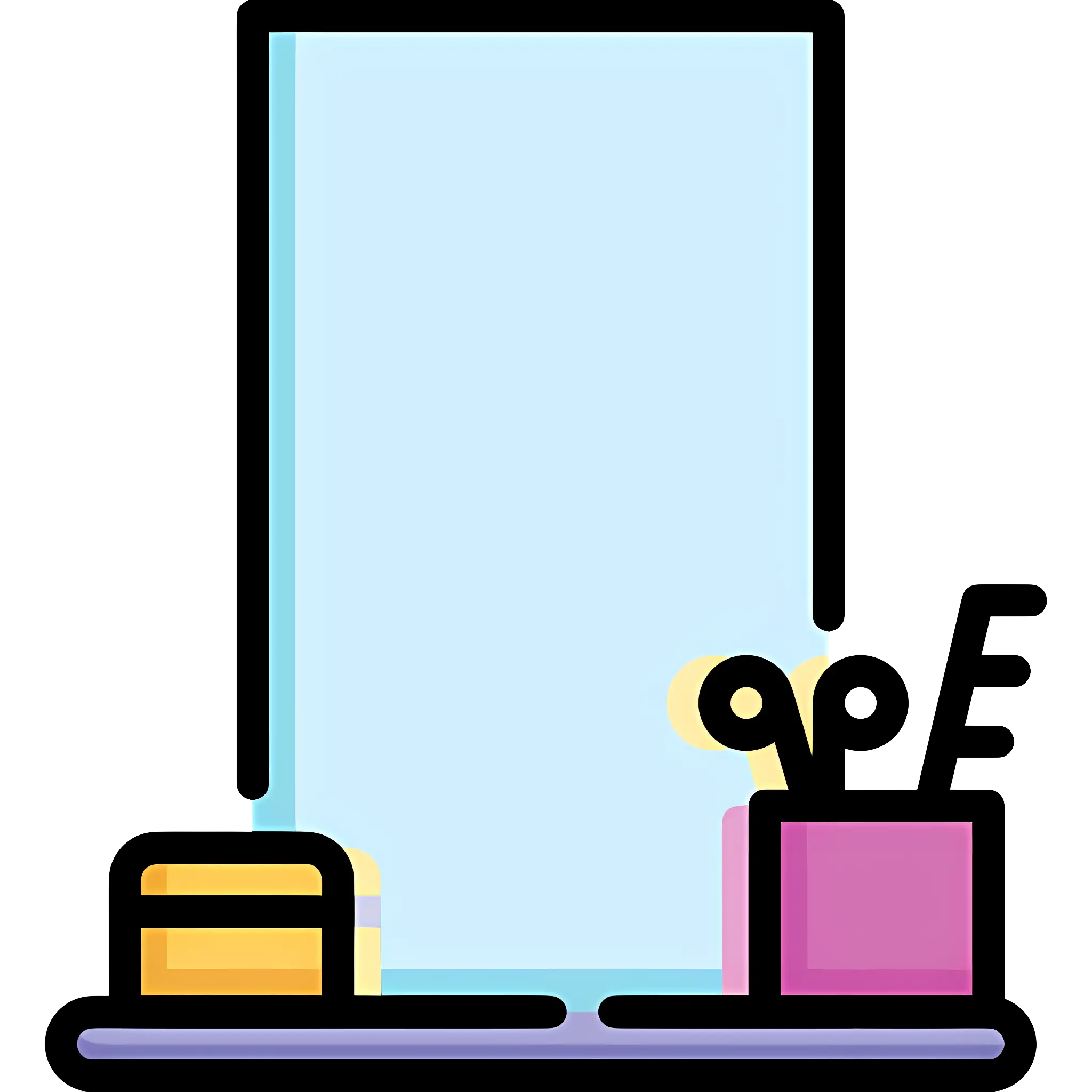Desk Mirror Illustration