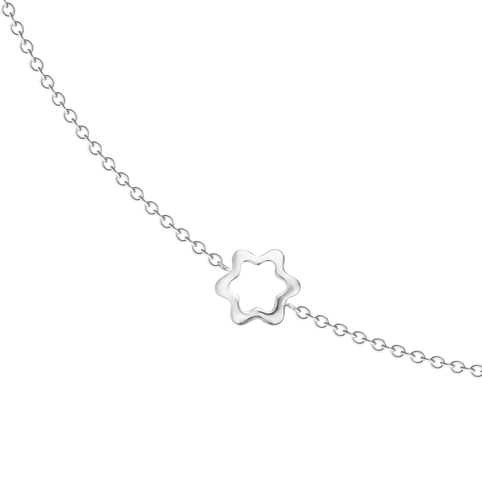 Elegant Silver Bracelet with Star Charm