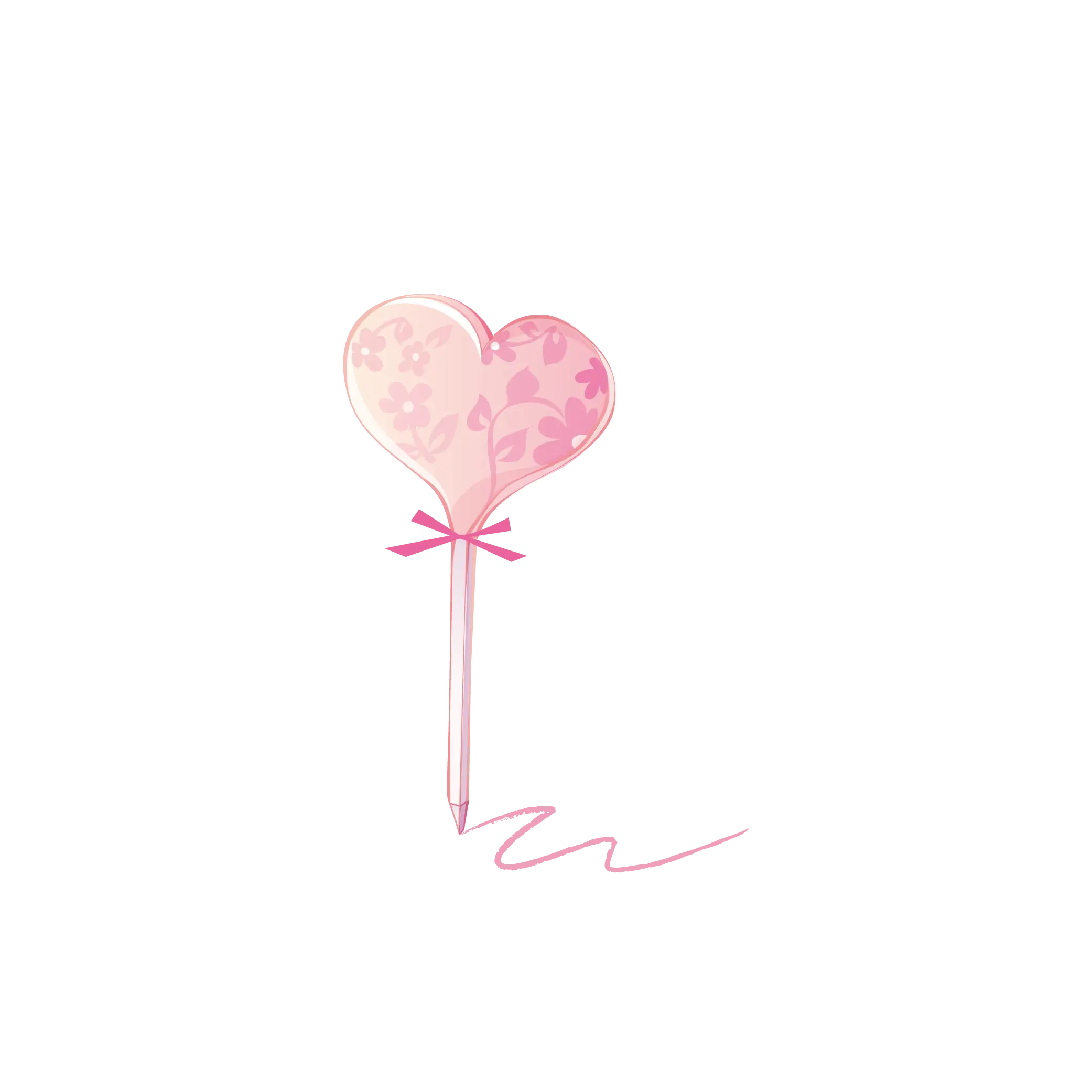 Heart-Shaped Lollipop in Pink for Valentine’s Day