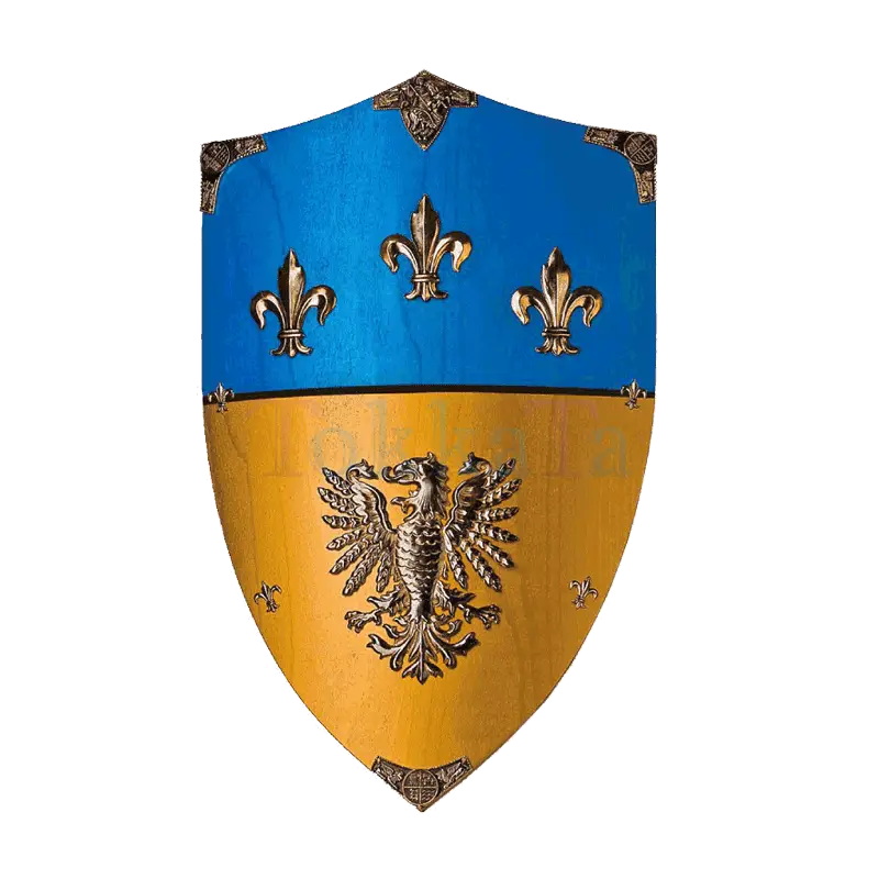 Blue and Yellow Medieval Shield Design