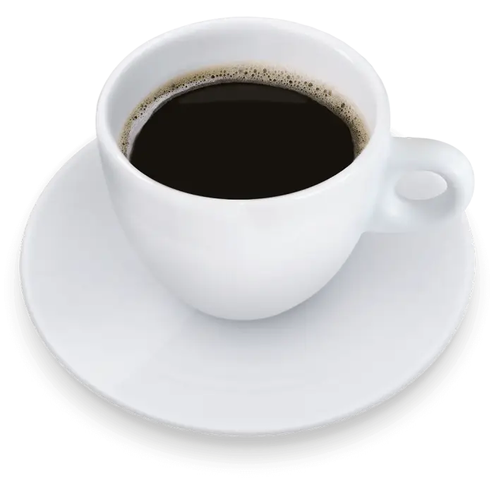 White Coffee Cup with Black Coffee