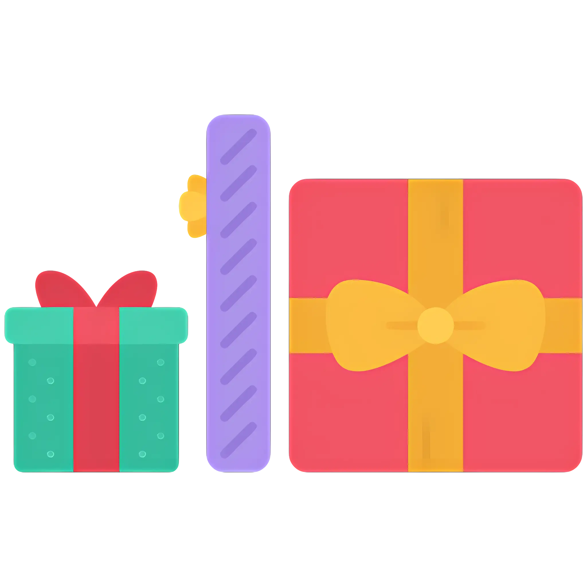 Colorful Gift Boxes with Decorating Ribbons