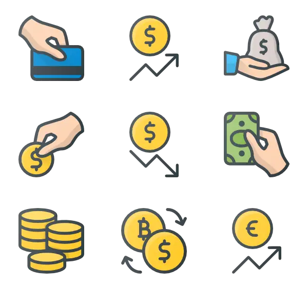 Financial Icon Set for Business Use