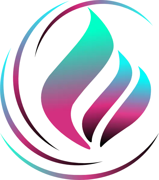 Gradient Abstract Flame Logo Design