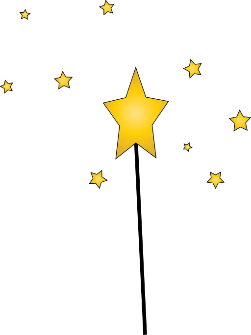 Magic Wand with Stars