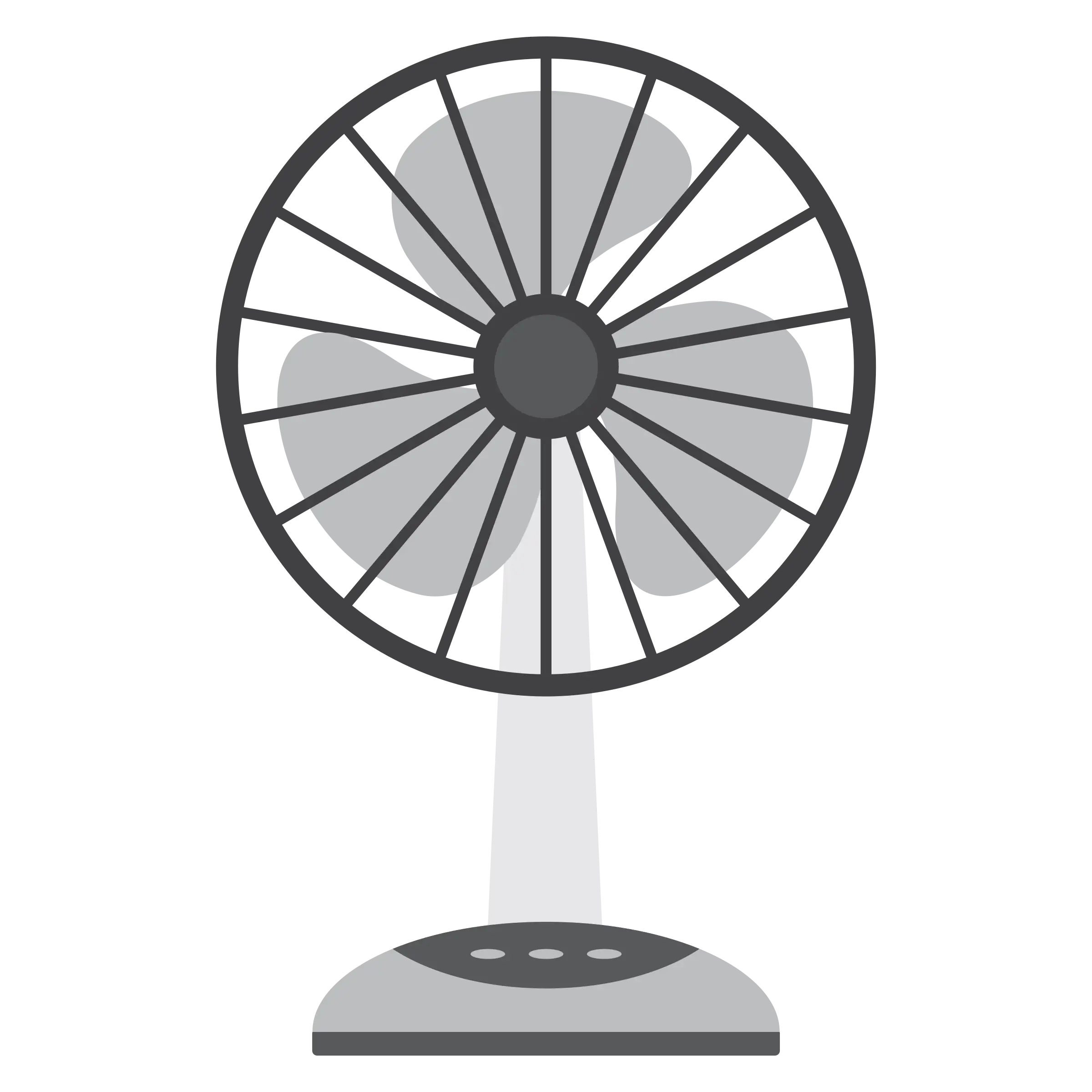 Gray Table Fan Illustration