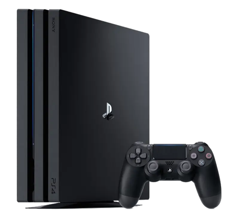 Gaming Console with Black Controller
