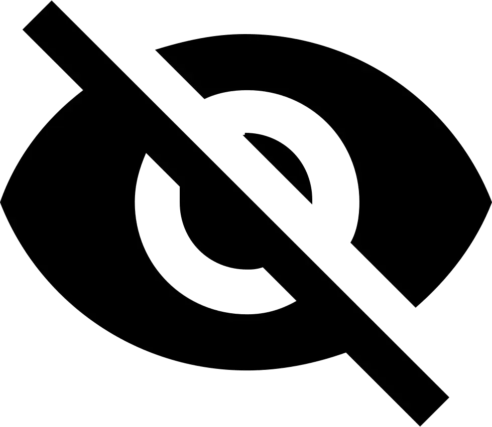 Eye with Slash Privacy Icon