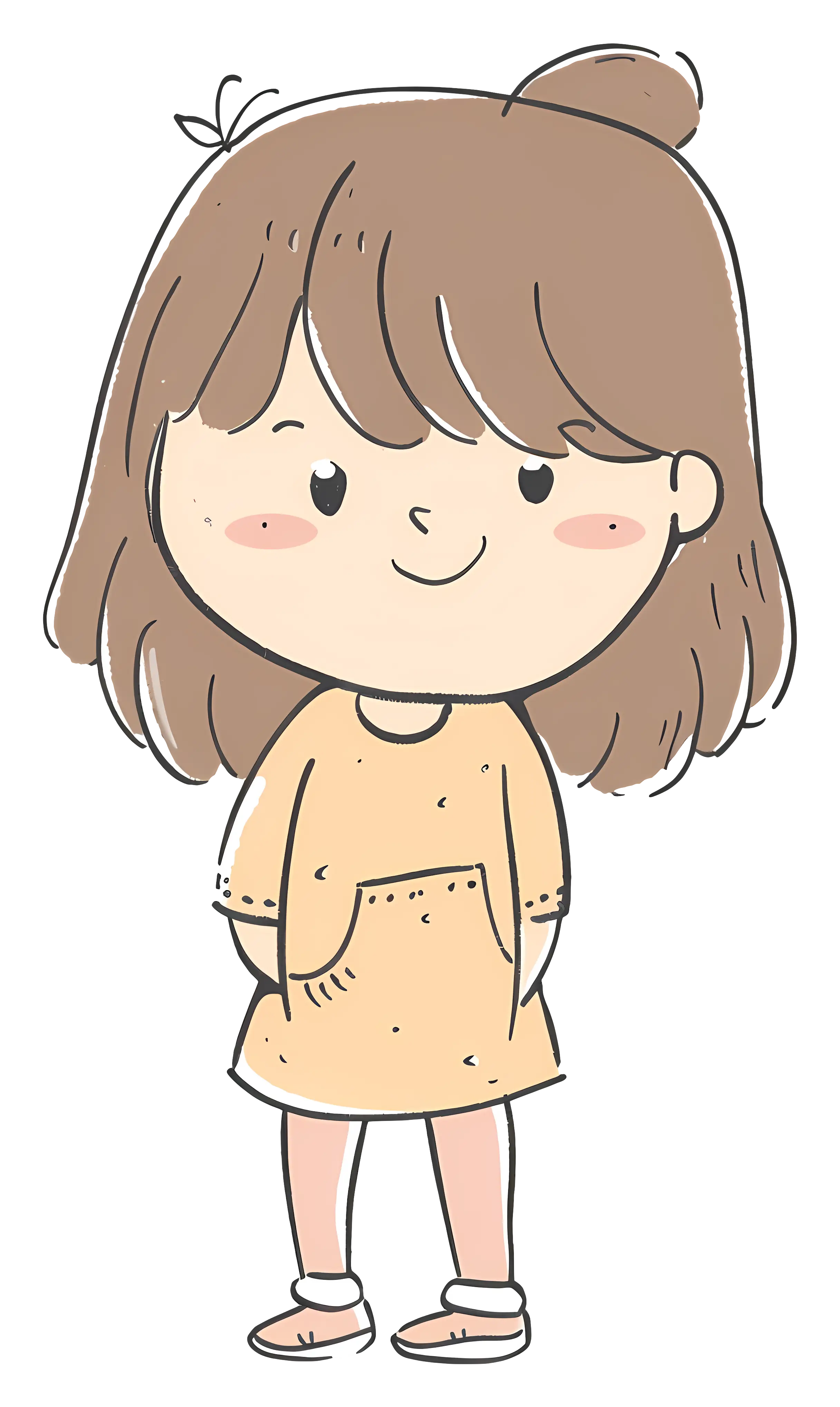 Cute Smiling Girl Cartoon