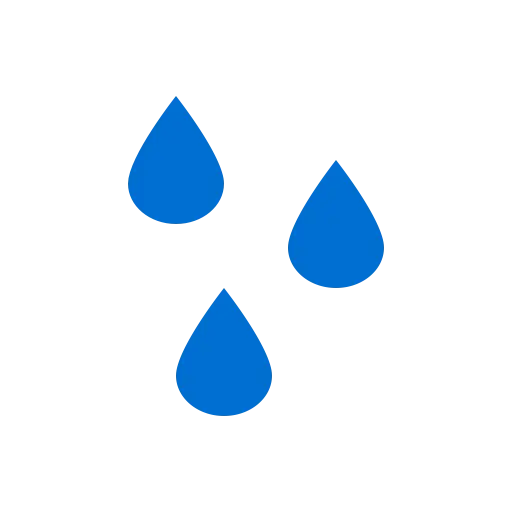 Three Blue Water Drops Illustration