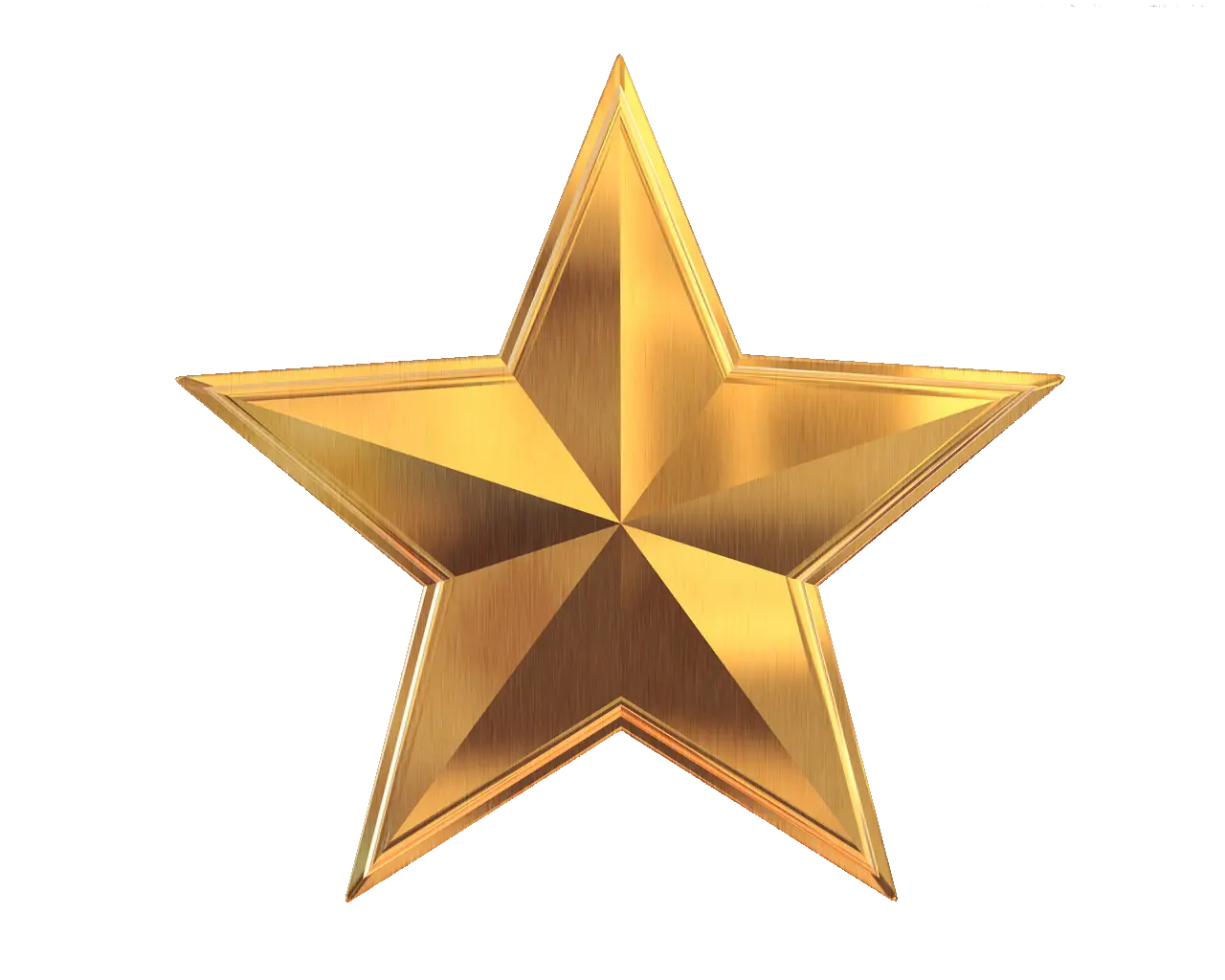 Shiny Gold Five-Pointed Star Decoration