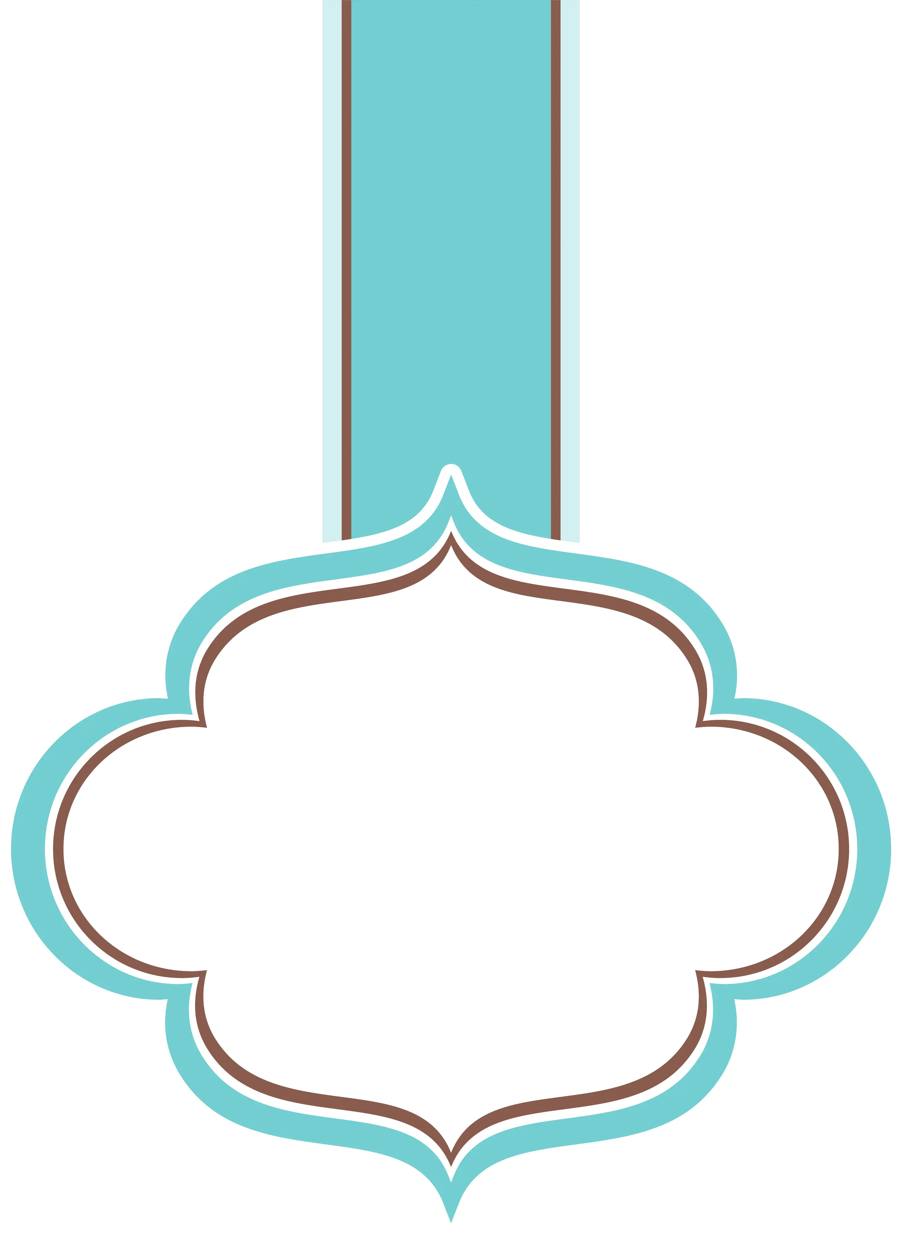 Blue Decorative Label