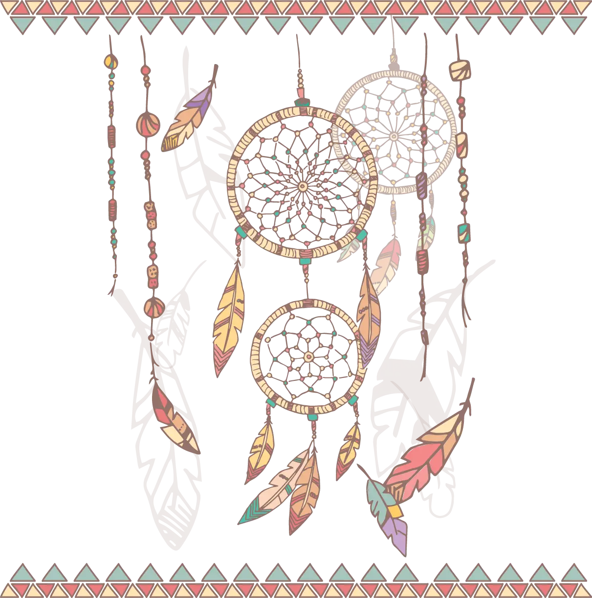 Artistic Dreamcatchers with Feathers