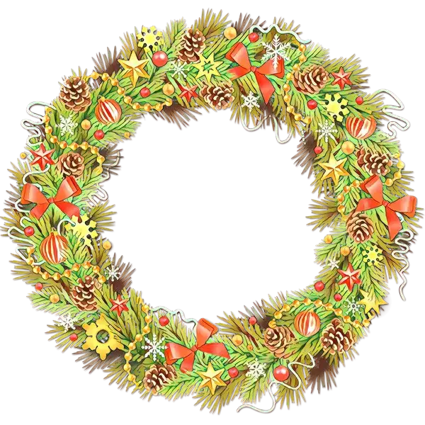 Festive Christmas Wreath with Ornaments