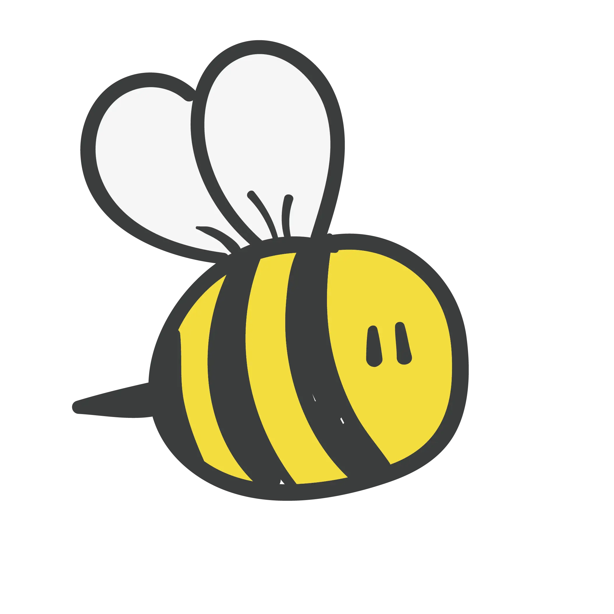 Cartoon Bee in Doodle Style