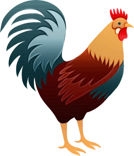 Colorful Rooster Illustration