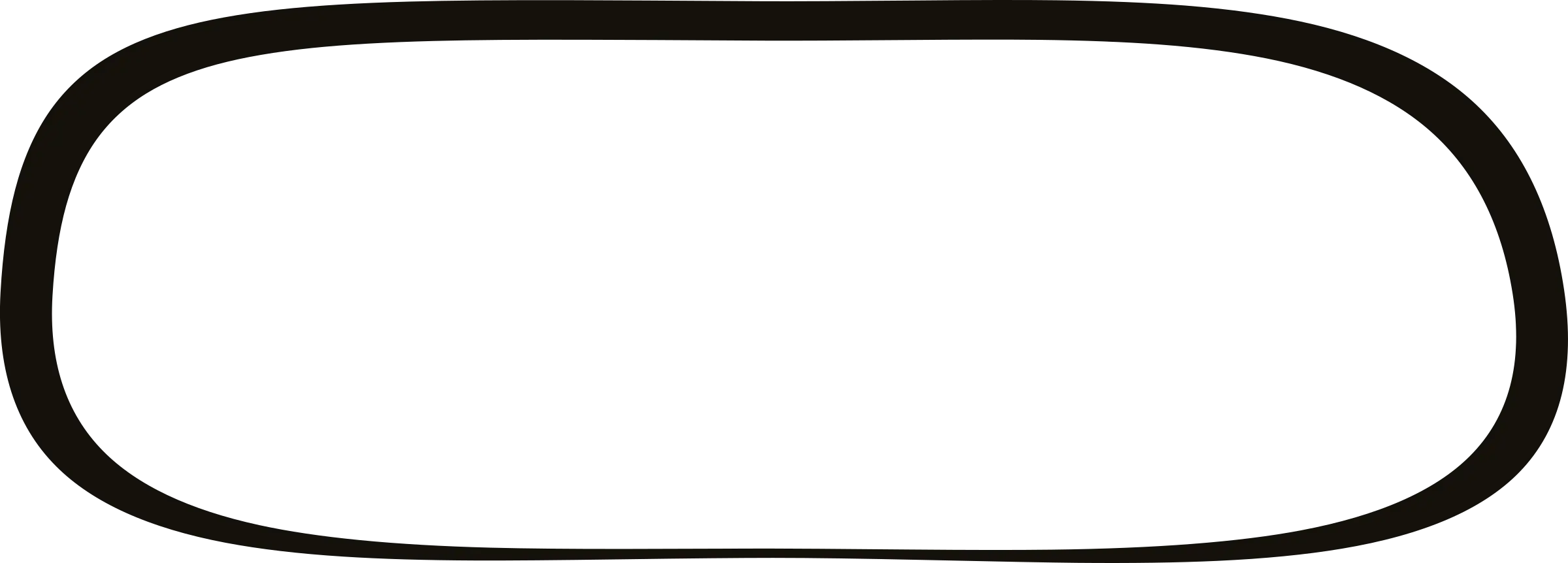 Minimalist Black Oval Frame Outline