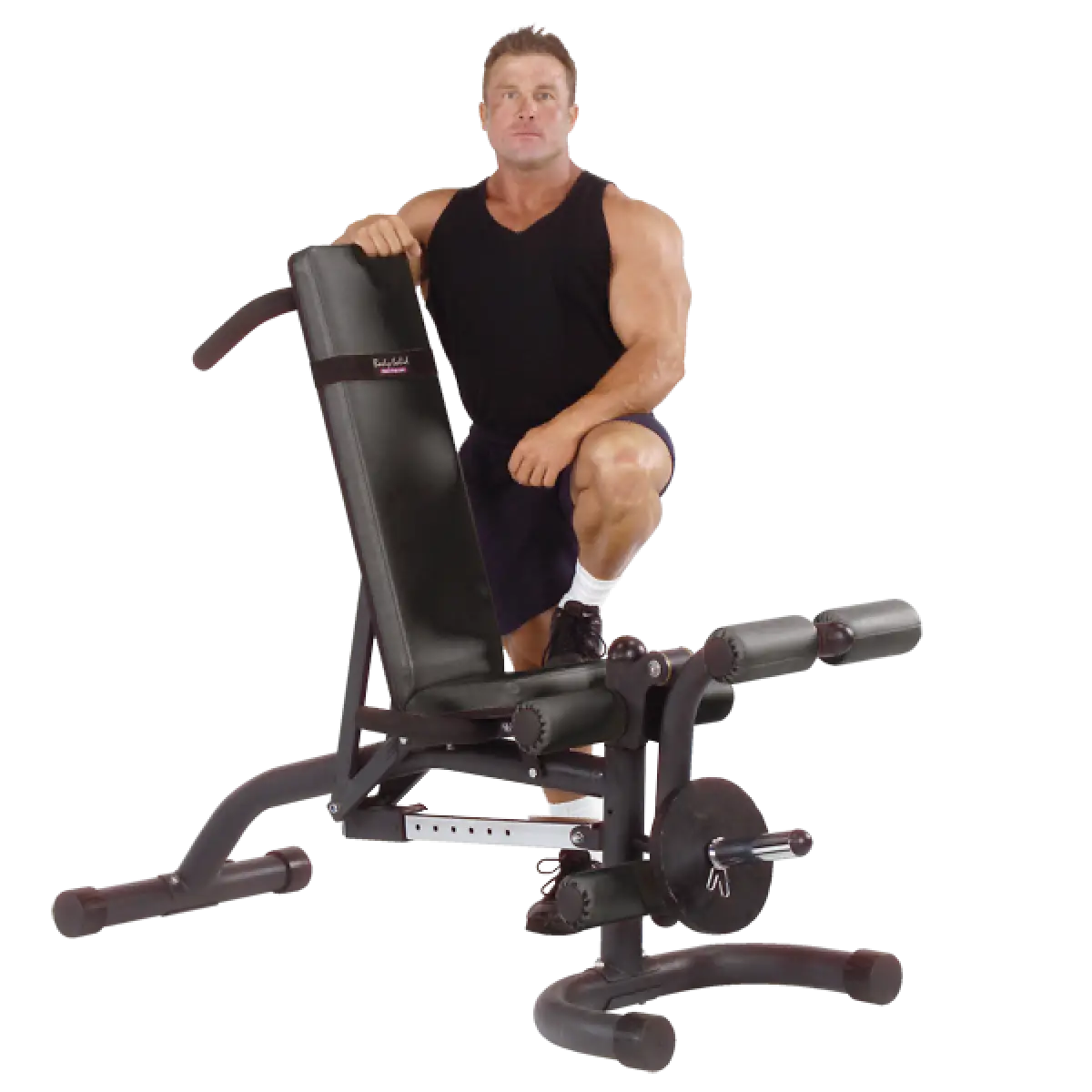Adjustable Workout Bench with Man