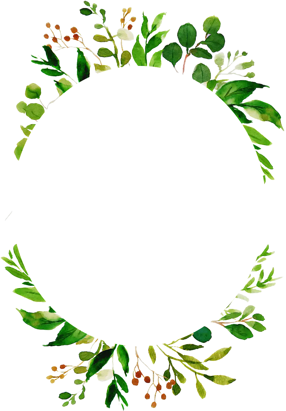 Green Foliage Wreath Frame for Decoration